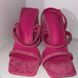 Yoki Fuchsia Strappy Heels